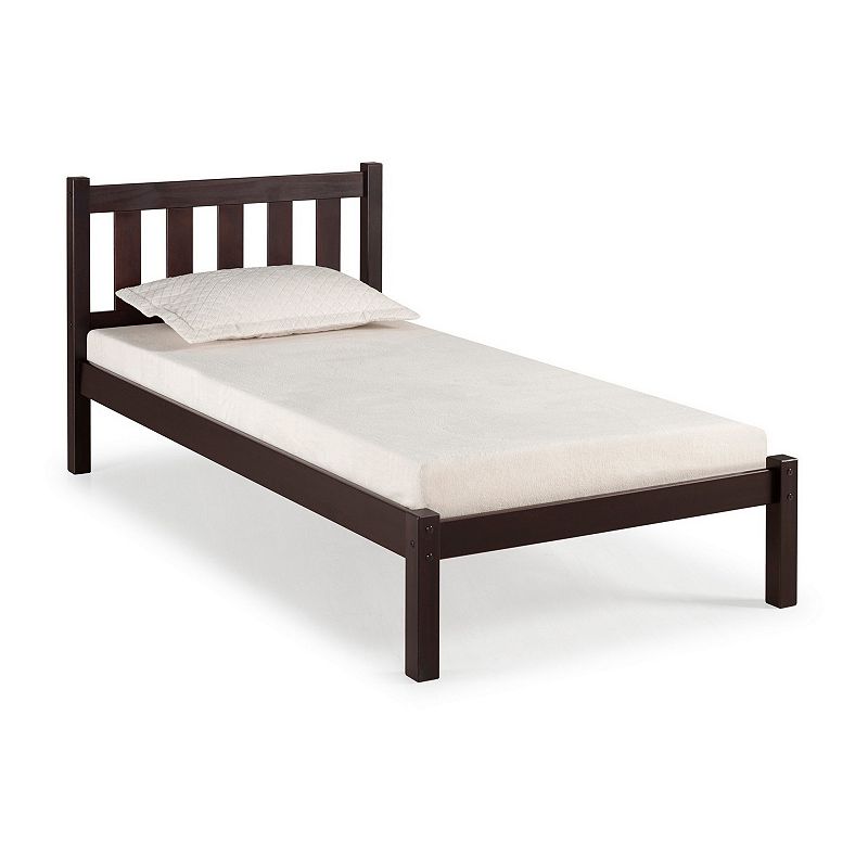 Alaterre Furniture Poppy Espresso Platform Twin Bed, Brown