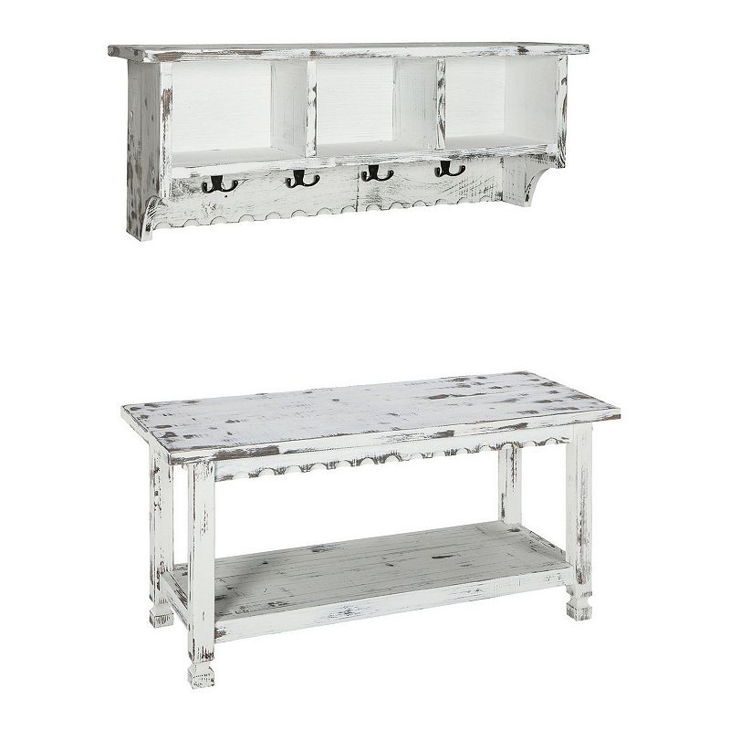 49089183 Alaterre Furniture Country Cottage Distressed Wall sku 49089183