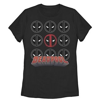 Juniors' Marvel's Deadpool Icon Stack Poster Tee