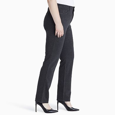 Plus Size Gloria Vanderbilt Amanda Tapered Ponte Trouser Pants