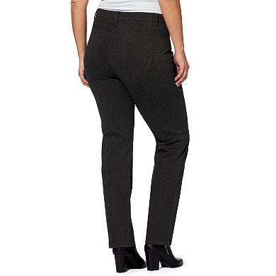 Plus Size Gloria Vanderbilt Amanda Tapered Ponte Trouser Pants