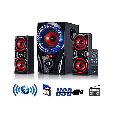 beFree Sound 2.1 Channel Bluetooth Surround Sound Speaker System