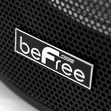 beFree Sound 18-Inch Bluetooth Portable Rechargeable Party Speaker with Reactive LED Party Lights & FM Radio
