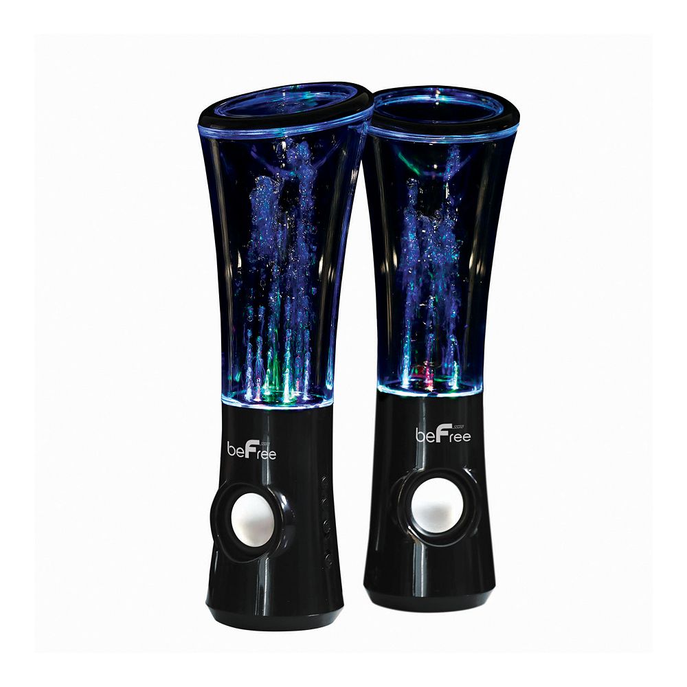 beFree Sound Multimedia Sound Reactive Color Changing LED & Dancing Water Bluetooth Computer Speakers