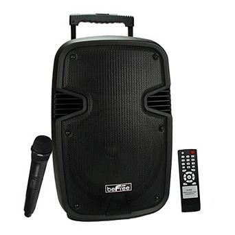 beFree Sound 10-Inch Portable Bluetooth Speaker with Party Lights