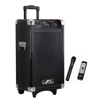 beFree Sound Sleek 10-Inch Professional Portable Bluetooth PA Speaker