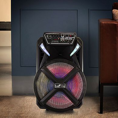 beFree Sound 15-Inch BT Portable Rechargeable Party Speaker
