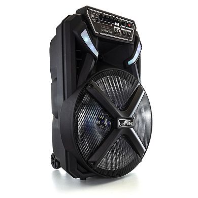 beFree Sound 15-Inch BT Portable Rechargeable Party Speaker