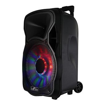 beFree Sound 12-Inch 2500 watt PA Party Speaker with Bluetooth and Illuminating Lights
