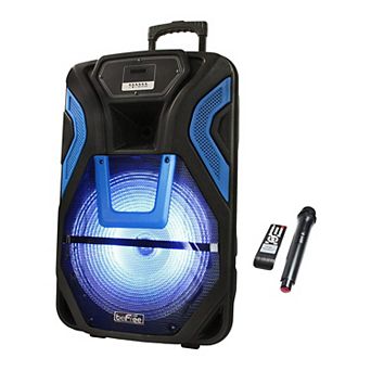 beFree Sound 15-Inch Rechargeable Bluetooth Portable Party PA Speaker System