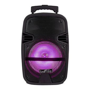 beFree Sound 8 in Bluetooth Portable Party PA Speaker System with Illuminating Lights