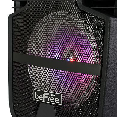 beFree Sound 8-in. Bluetooth Portable Party PA Speaker System with Illuminating Lights
