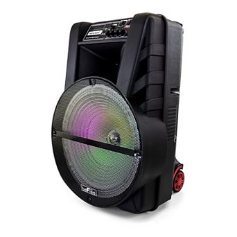 beFree Sound 15-Inch Bluetooth Portable Rechargeable Party Speaker with LED Lights