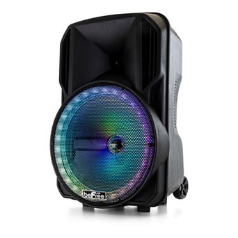 beFree Sound 12-Inch Bluetooth Rechargeable Portable PA Party Speaker with Reactive LED Lights