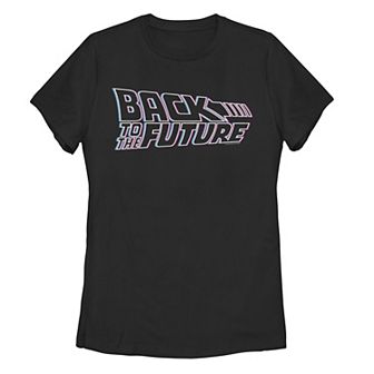 Juniors' Back To The Future 3-D Logo Tee