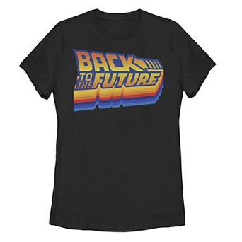 Juniors' Back To The Future Logo Vintage Tee