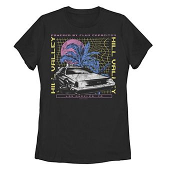 Juniors' Back To The Future Delorean Destination Poster Tee