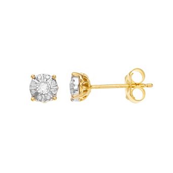 Diamond Brilliance 1/10 Carat T.W. Diamond Composite Round Stud Earrings