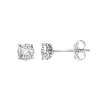Diamond Brilliance 1/10 Carat T.W. Diamond Composite Round Stud Earrings