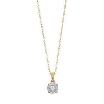 Diamond Brilliance 1/10 Carat T.W. Diamond Composite Round Pendant Necklace