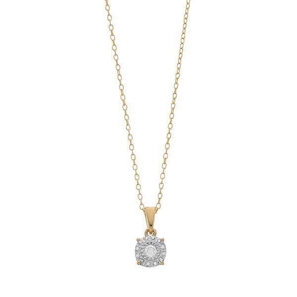 Diamond Brilliance 1/10 Carat T.W. Diamond Composite Round Pendant Necklace