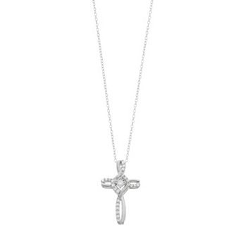 1/4 Carat T.W. Diamond Cross Pendant Necklace