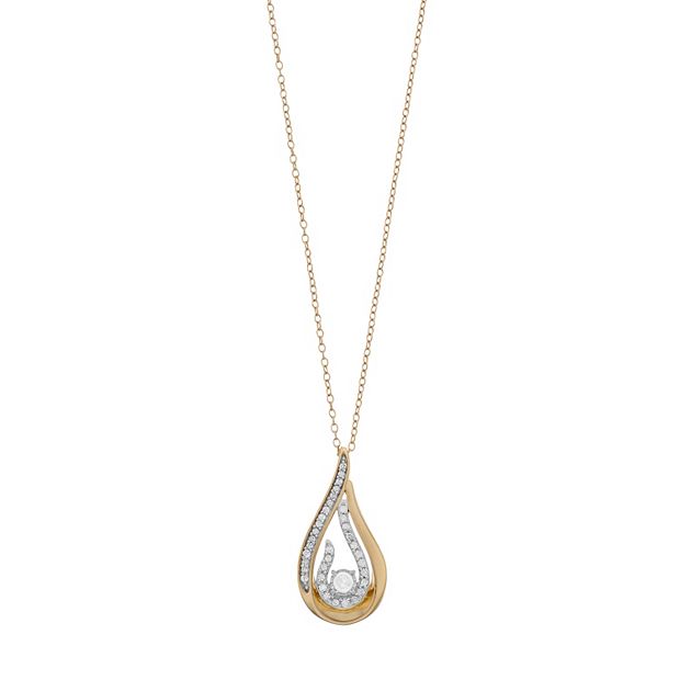 1/4 Carat T.W. Diamond Teardrop Pendant Necklace