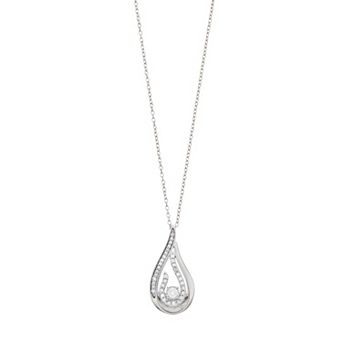 1/4 Carat T.W. Diamond Teardrop Pendant Necklace