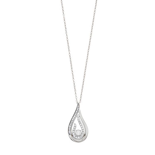 1/4 Carat T.W. Diamond Teardrop Pendant Necklace