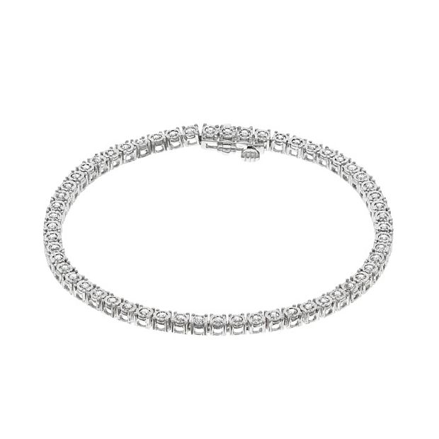 1 Ct. Tw. Diamond Two-Row Tennis Bracelet