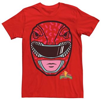 Men's Power Rangers Red Ranger Big Face Tee