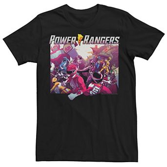 Men's Power Rangers Comic Art Style Poster Tee