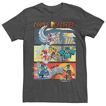 Men's Power Rangers Comic Action Panels Tee