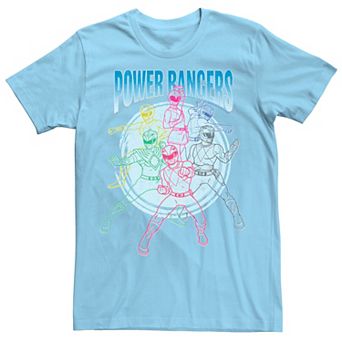 Men's Power Rangers Outlines Group Shot Tee