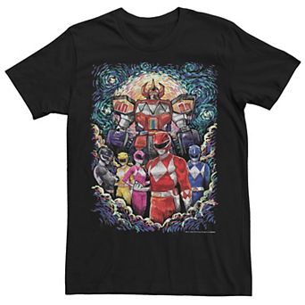 Men's Power Rangers Starry Night Style Poster Tee