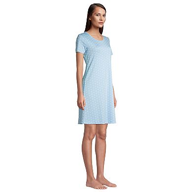 Women's Lands' End Supima Cotton Short Sleeve Short Nightgown