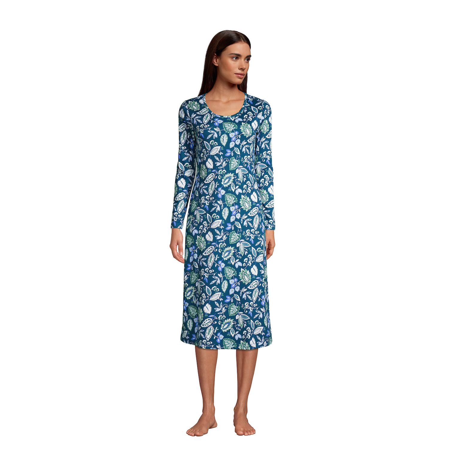 womens cotton long nightgowns