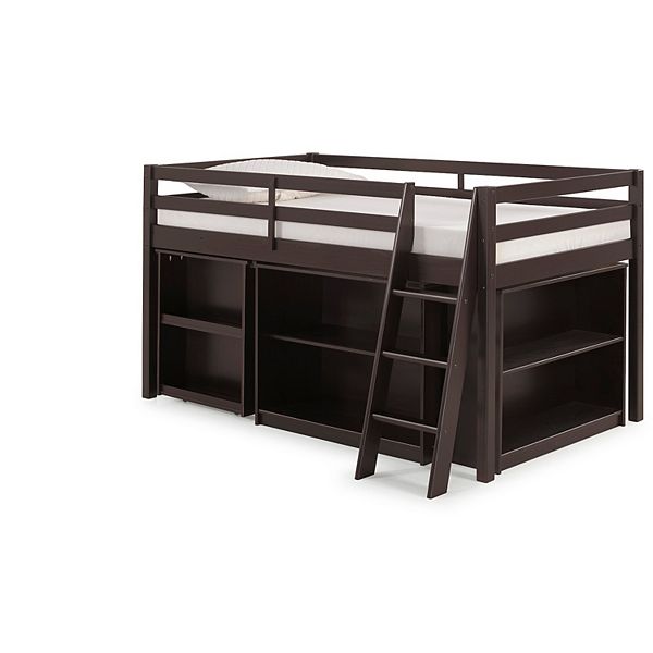 Alaterre Furniture Roxy Junior Twin, Loft Bed With Pull Out Desk