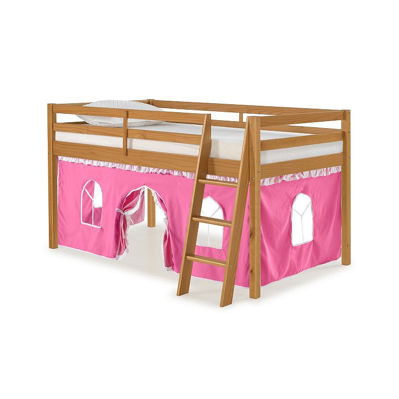 Alaterre Furniture Roxy Twin Junior Tent Loft Bed, Brown