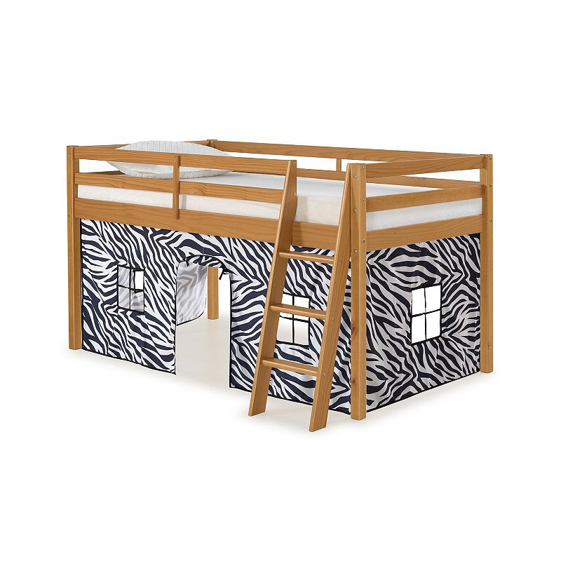Alaterre Furniture Roxy Twin Junior Tent Loft Bed, Brown
