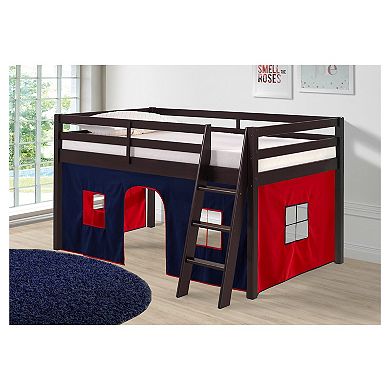 Alaterre Furniture Roxy Twin Junior Loft Print Tent Bed