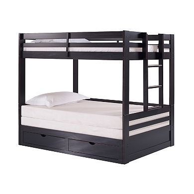 Alaterre Furniture Jasper Twin to King Extending Storage Bunk Bed