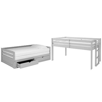 Alaterre Furniture Jasper Twin to King Extending Storage Bunk Bed