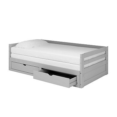 Alaterre Furniture Jasper Twin to King Extending Storage Day Bed