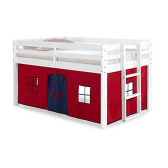 Alaterre Furniture Jasper Twin White Junior Loft Tent Bed
