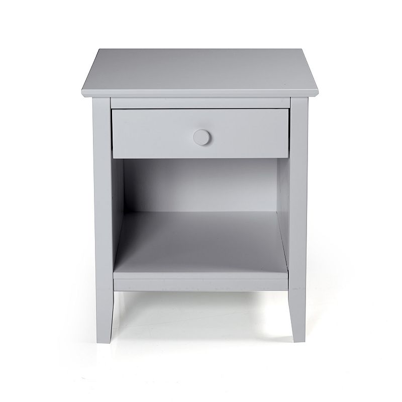 Alaterre Furniture Simplicity Nightstand Table, Grey