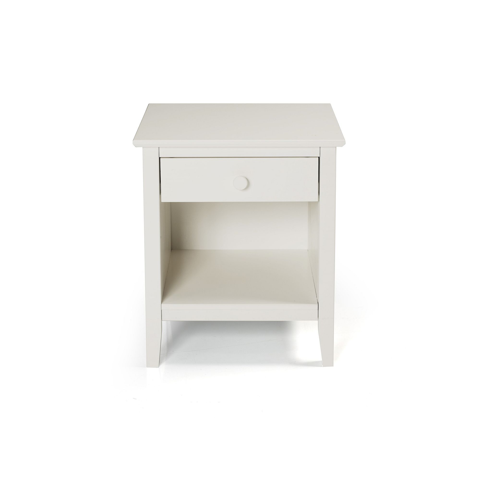 Alaterre Furniture Simplicity Nightstand Table, White