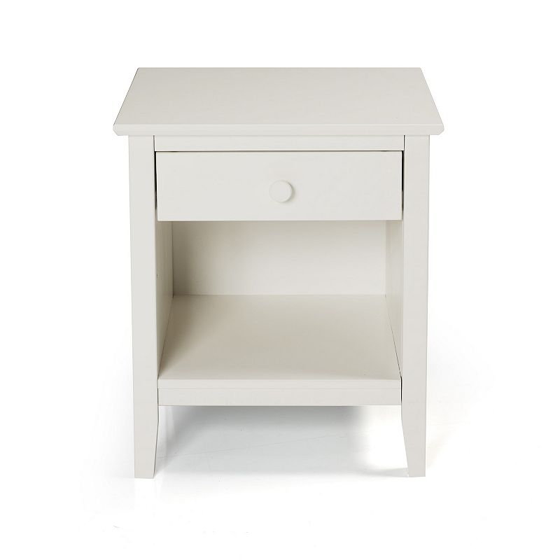 Alaterre Furniture Simplicity Nightstand Table, White