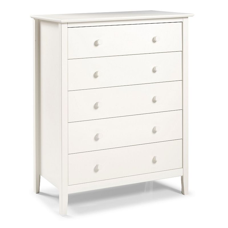 Alaterre Furniture Simplicity 5-Drawer Dresser, White