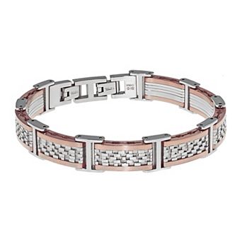 Men's LYNX Two Tone Stainless Steel Bracelet